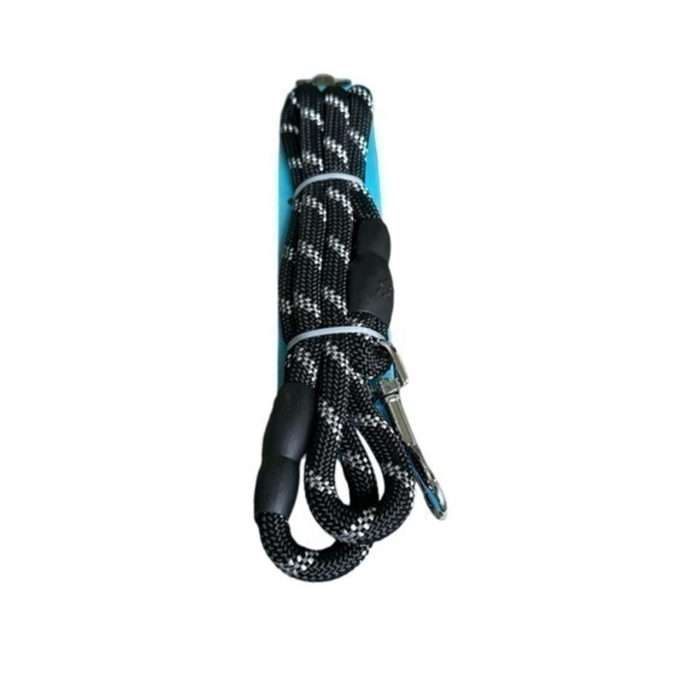 Black Reflective Dog Rope Leash